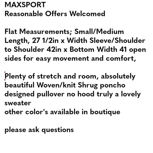 Max Sport LA CowlNeck Knit ribbed SweaterPoncho Heather Oatmeal - Picture 16 of 16